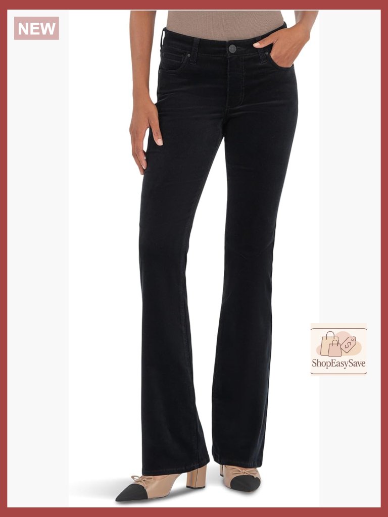 Corduroy Bootcut Jeans Mid Rise Regular Fit Classic Retro Vintage Staple